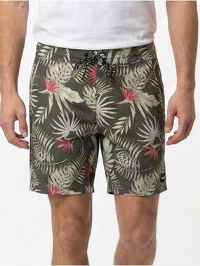Hurley Men's 32 Floral Hybrid‎ Swim Walk Shorts Multicolor Summer Casual